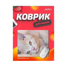 Коврик для компьютерной мыши "Cat", Рис.4 (350*300*3 мм), ткань+резиновое основание