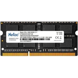 ОЗУ Netac Basic NTBSD3N16SP-08 DDR3L 8Gb 1600MHz PC3-12800 CL11 SO-DIMM 260-pin 1.35В single rank