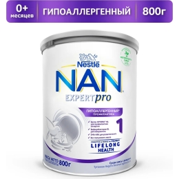 Детская смесь молочная сухая Nestle NAN Expert Pro Гипоаллергенная 1 с рождения 800 г (7613038453736)