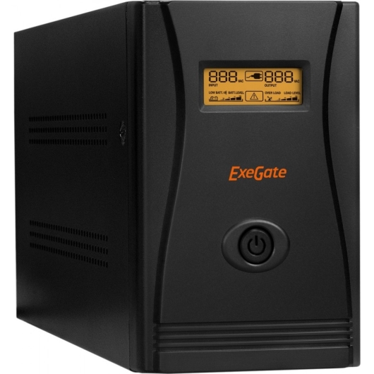 ИБП ExeGate EP285484RUS SpecialPro Smart LLB-1000.LCD.AVR.C13.RJ.USB (1000VA/650W, LCD, AVR, 6*IEC-C13, RJ45/11, USB, black)