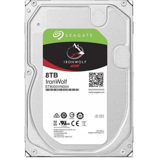 HDD Seagate Original Sata3 8Tb ST8000VN004 NAS Ironwolf (7200rpm) 256Mb 3.5"