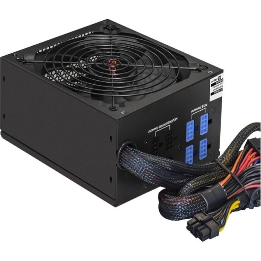 Блок питания ExeGate 400PPX EX292174RUS 400W ATX, APFC, КПД 80 (80 Plus), 14cm fan, 24pin, (4+4)pin, PCIe, 5xSATA, 4xIDE, FDD, black, RTL