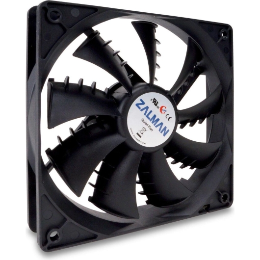 Вентилятор 120мм Zalman Quiet Fan (ZM-F3), 120x120x25mm, 900/1800rpm, 20/34dBA, Sleeve Bearing (SB), 3pin, антивибрационный силиконовый крепеж ZM-SP1