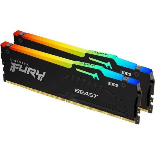 ОЗУ Kingston FURY Beast RGB KF552C40BBAK2-64 64GB 5200MT/s DDR5 CL40 DIMM (Kit of 2)