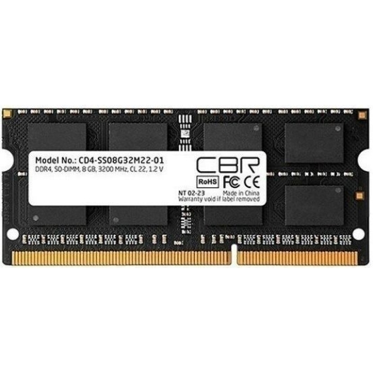 ОЗУ CBR CD4-SS08G32M22-01 DDR4 SODIMM 8GB PC4-25600, 3200MHz, CL22, 1.2V