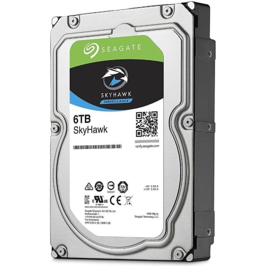 HDD 3.5" 6.0TB 5400rpm SATA3 256MB Seagate SkyHawk (ST6000VX001) 24/7, для систем видеонаблюдения и AV-серверов