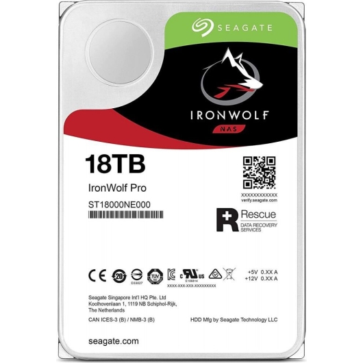 Жесткий диск Seagate Original SATA-III 18Tb ST18000NE000 NAS Ironwolf Pro (7200rpm) 256Mb 3.5"