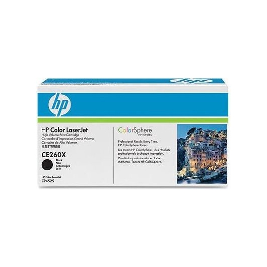 Картридж лазерный HP 649X CE260X черный (17000стр.) для HP CLJ CP4525