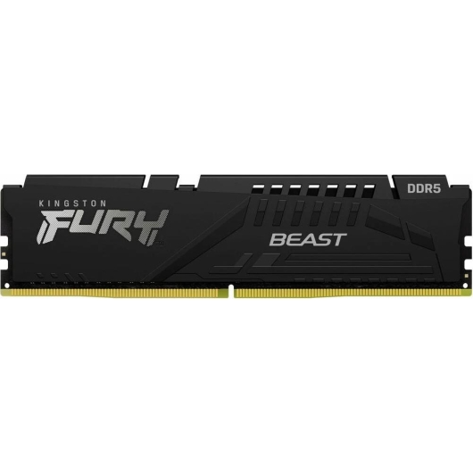 ОЗУ Kingston Fury Beast Black XMP CL32 (KF564C32BB-16) DDR 5 DIMM 16Gb PC51200, 6400Mhz, (retail)