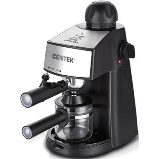 Кофеварка Centek CT-1160 Steel/Black эспрессо, капучинатор, 800Вт, 240мл, 3.5Бар