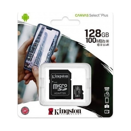 Карта памяти microSDXC 128 ГБ Kingston Canvas Select Plus (SDCS2/128GB)