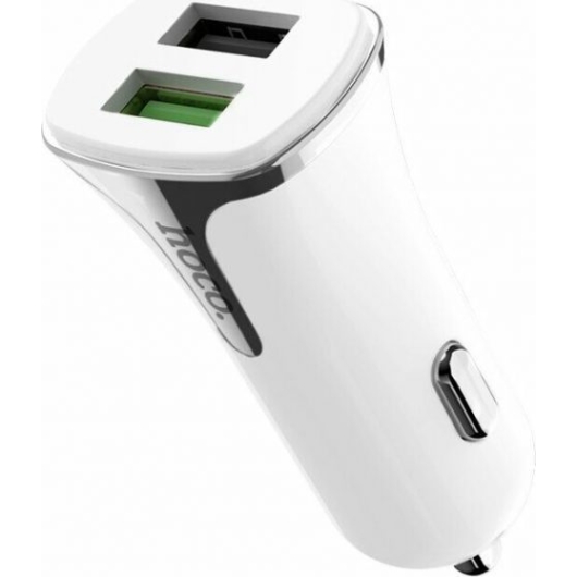 АЗУ 2USB 2.4A QC3.0 быстрая зарядка HOCO Z31 (White)