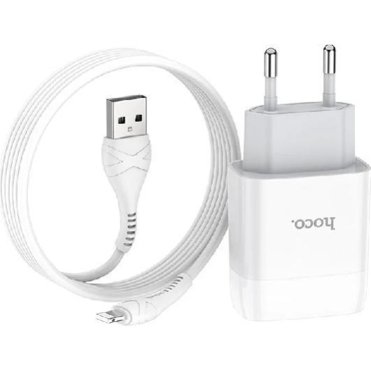 СЗУ HOCO C73A Glorious dual port charger set Lightning (белый)